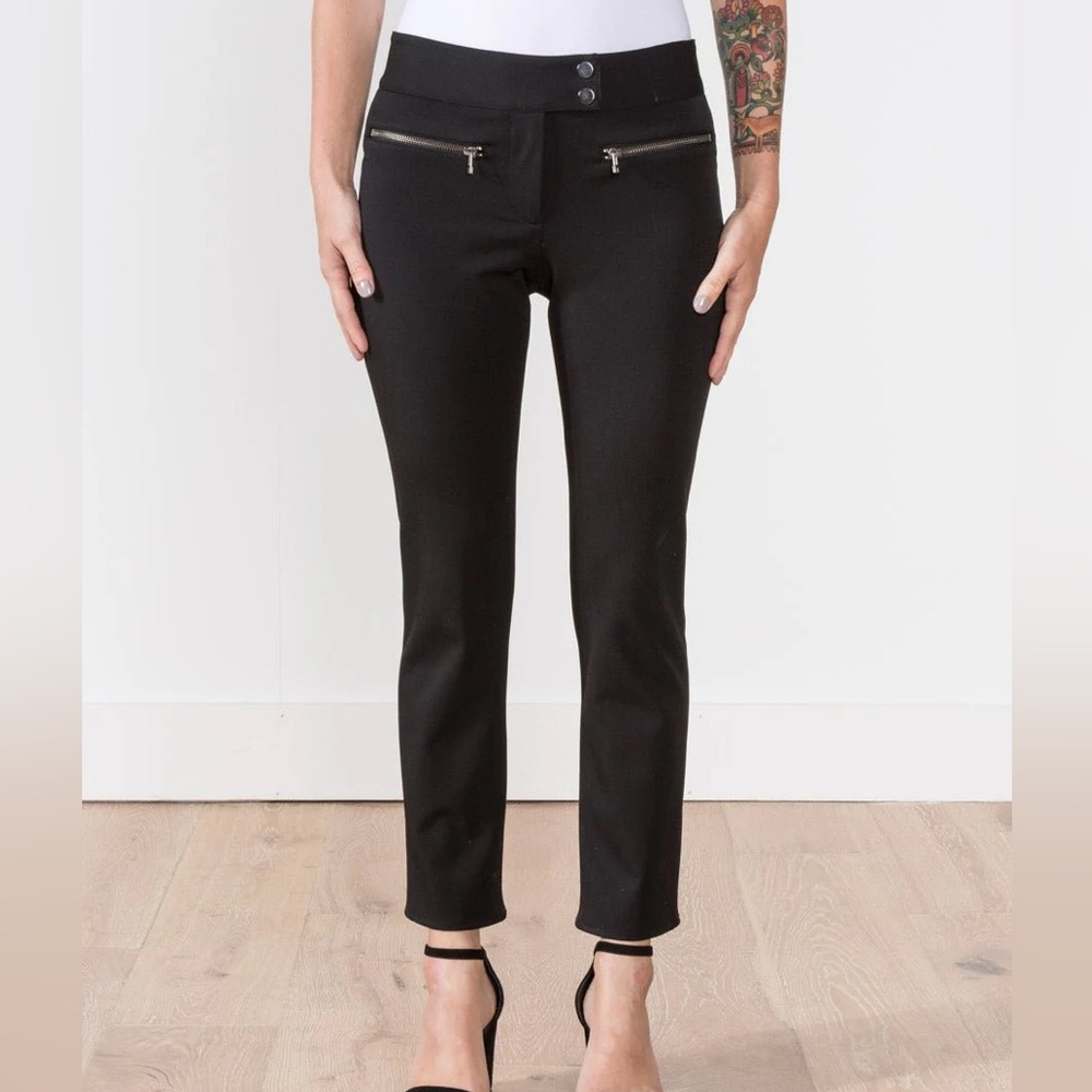 NWT Black Size 2 Veronica Beard Metro Cropped Kick Flare Pant